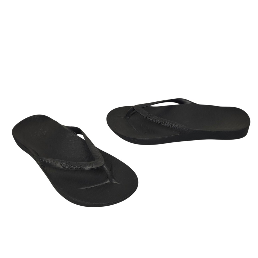 Archies Arch Support Flip Flops Mens 7 Womens 8 Orthotic Sandals Black NWOT